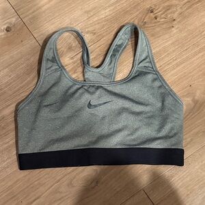 Nike Women's Gray and Black Sports Bra
